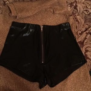 Forever21 Silk Leather Shorts